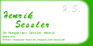 henrik sessler business card